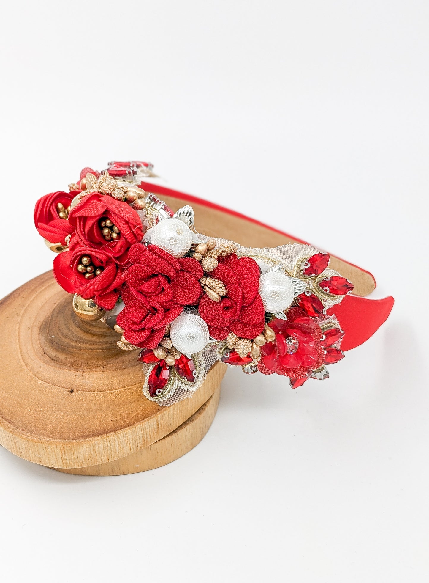Red Floral Decor Headband