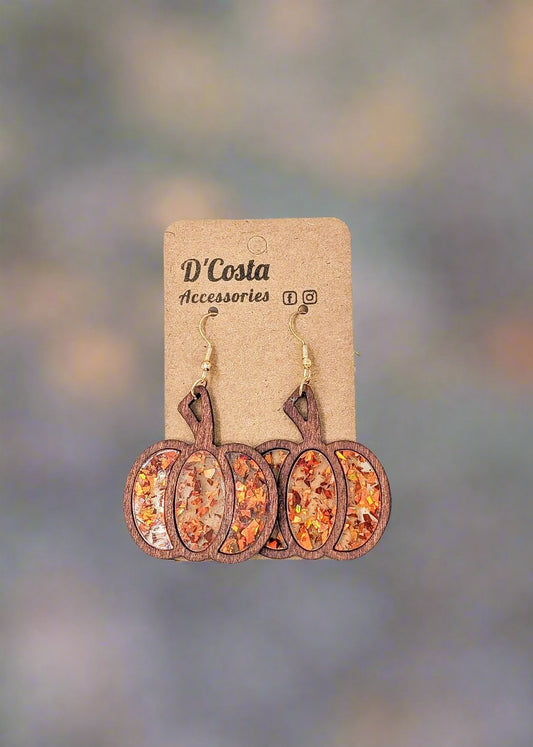 Glittering Pumpkin Charm