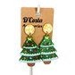 Christmas Tree Glitter Earrings