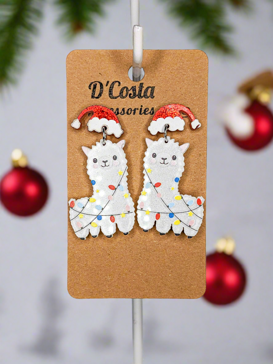 Christmas Llama Earrings