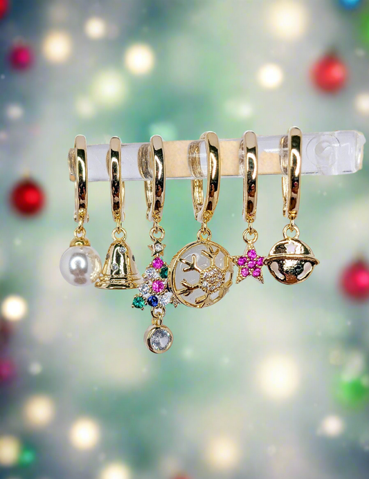 Christmas Huggie Earring Set