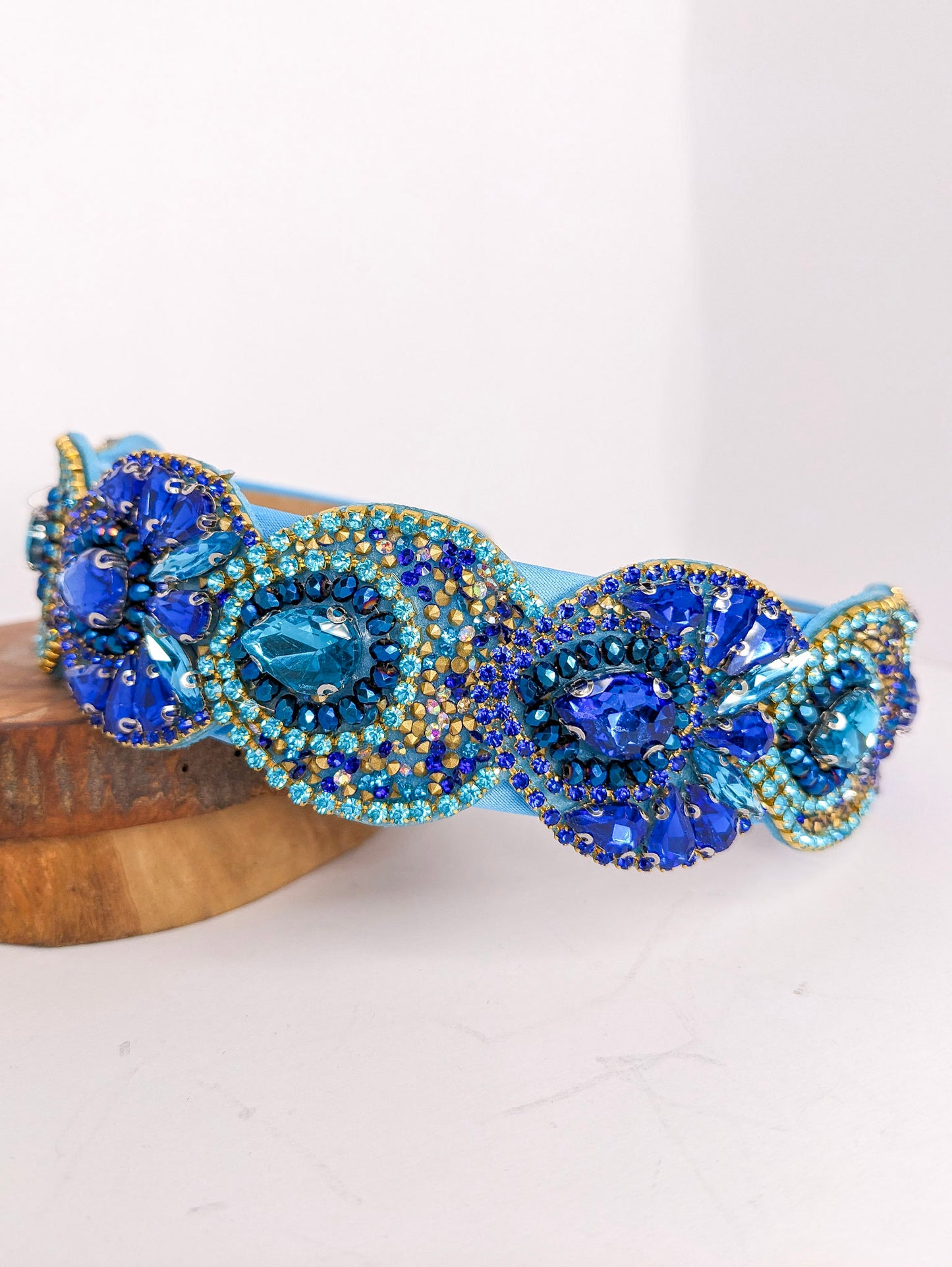 Blue Peacock Baroque Headband