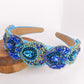 Blue Peacock Baroque Headband