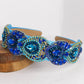 Blue Peacock Baroque Headband