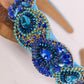 Blue Peacock Baroque Headband