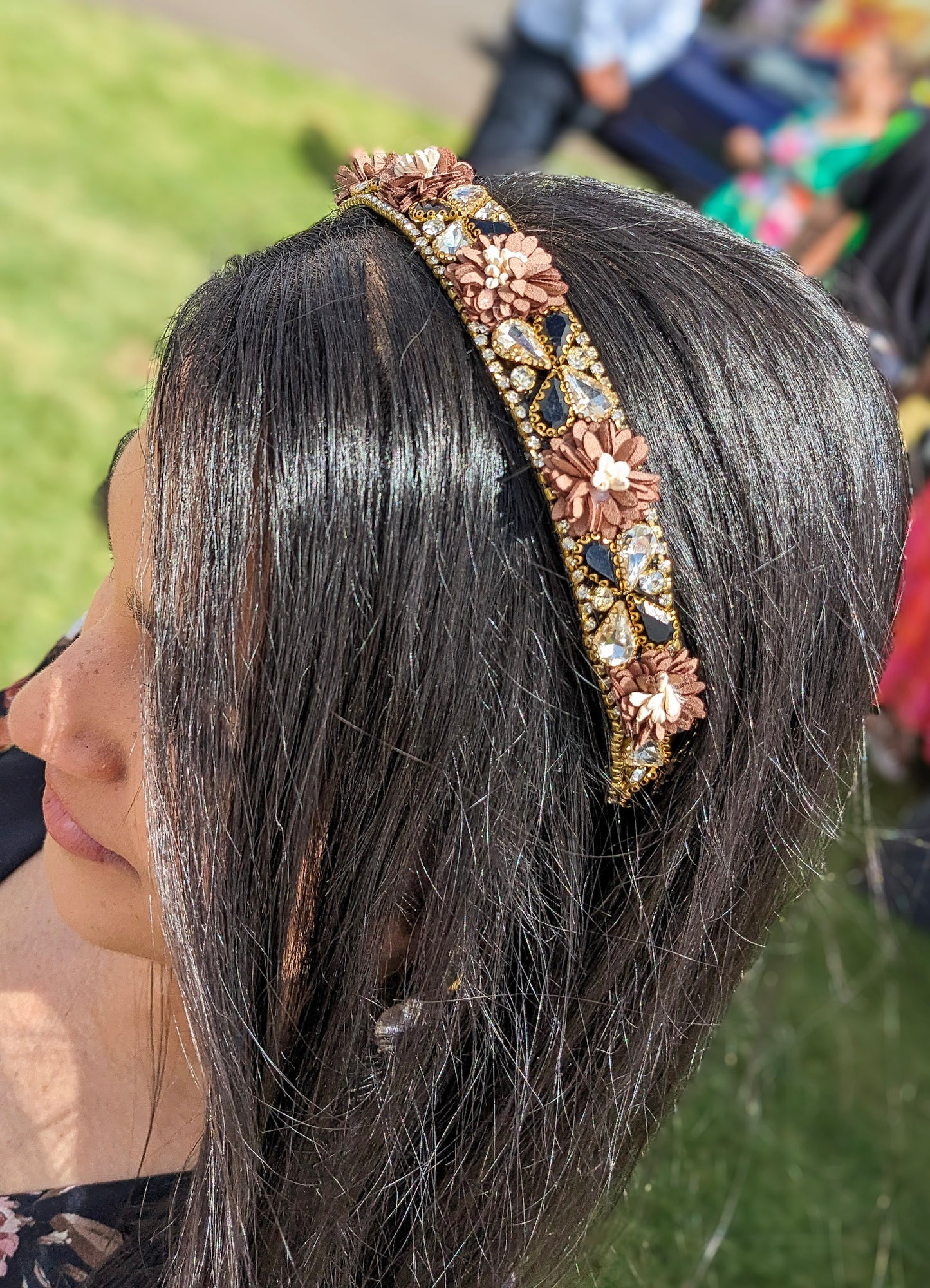 Floral and Diamante Décor Headband