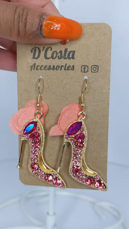 Pink Princess Stiletto Earrings