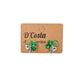 Sparkling Shamrock Stud Earrings