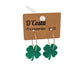 Glitter Shamrock Hoops