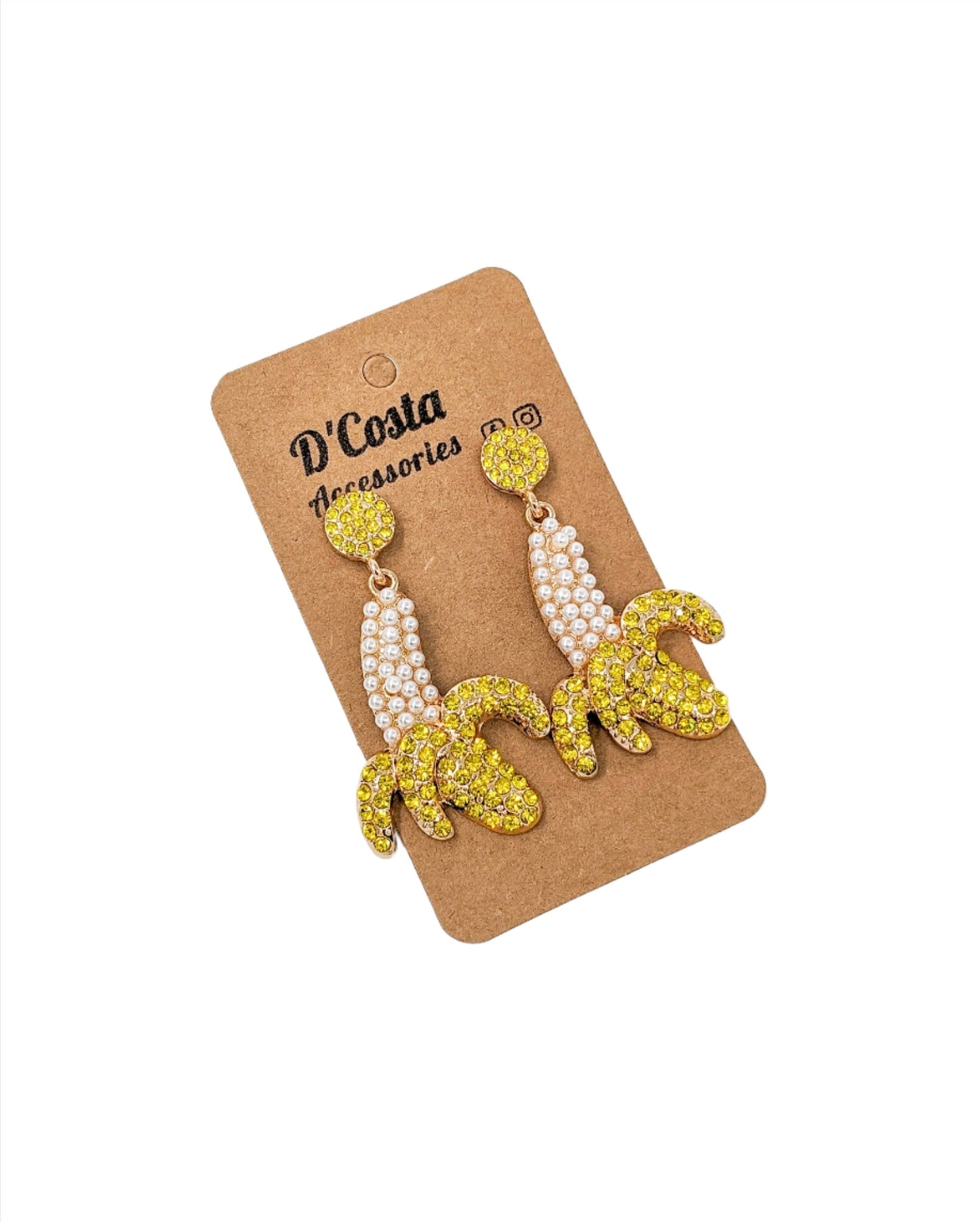 Bling Banana Earrings