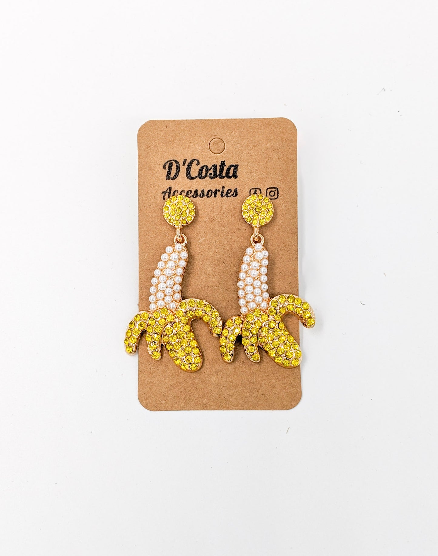 Bling Banana Earrings