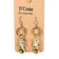 Golden Circle Crystal Drop Earrings