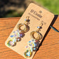 Golden Circle Crystal Drop Earrings