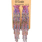 Colourful Diamante Tassel Earrings