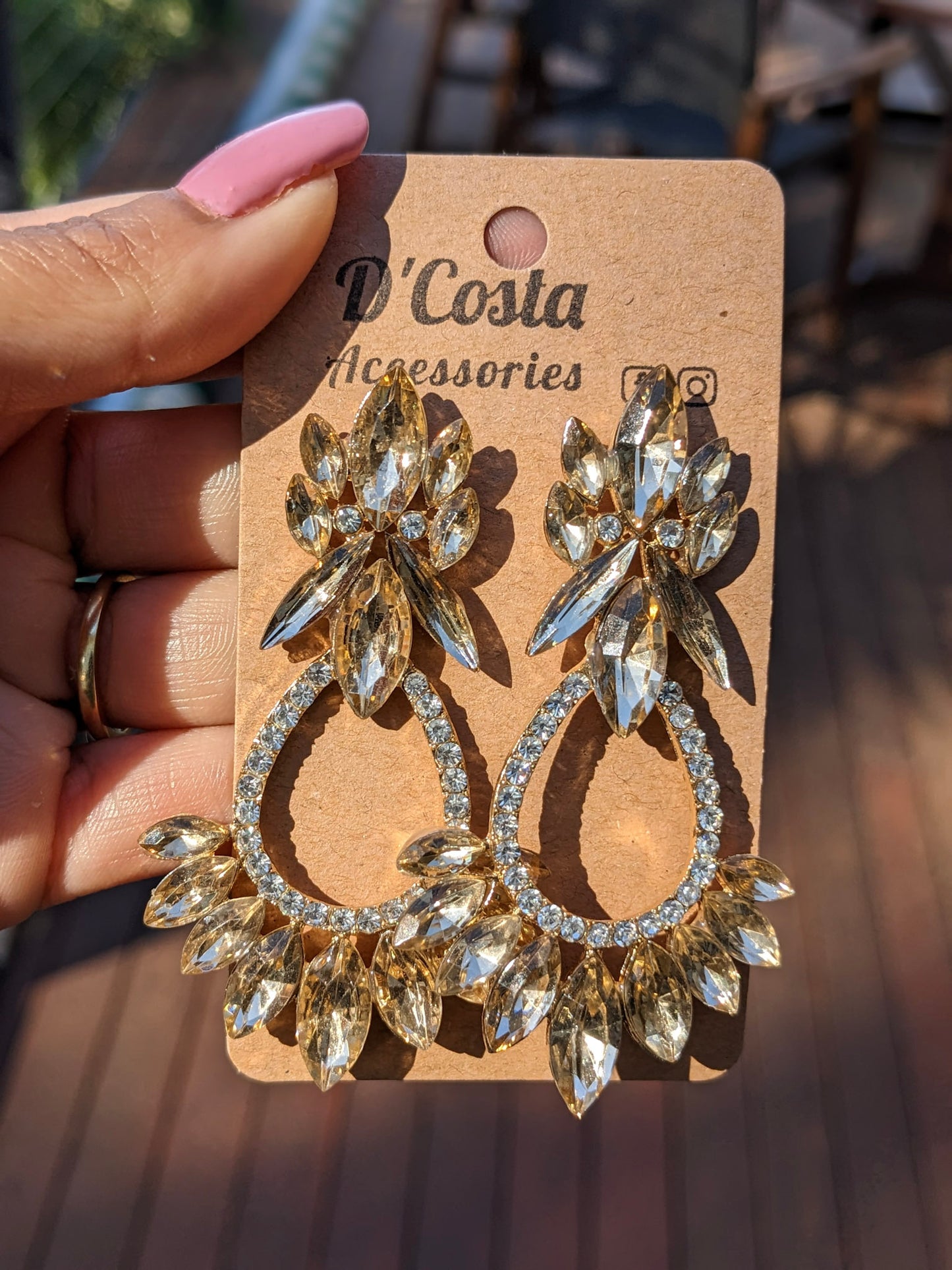 Champagne Chandelier Earrings