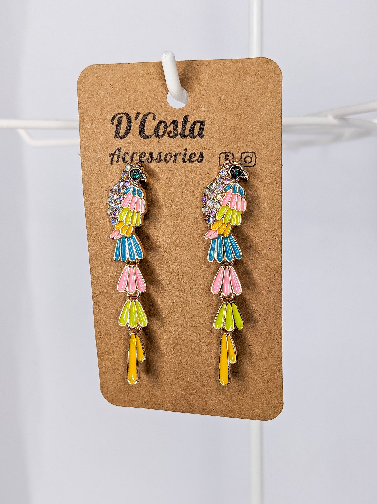 Exotic Bird Statement Earrings