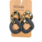 Black and Gold Chain Link Earrings