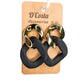 Black and Gold Chain Link Earrings