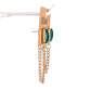 Green Diamante Chain Earrings