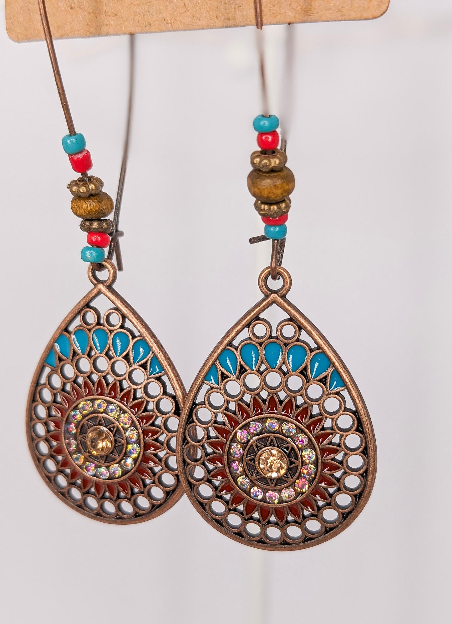 Bronze Boho Drop Earrings