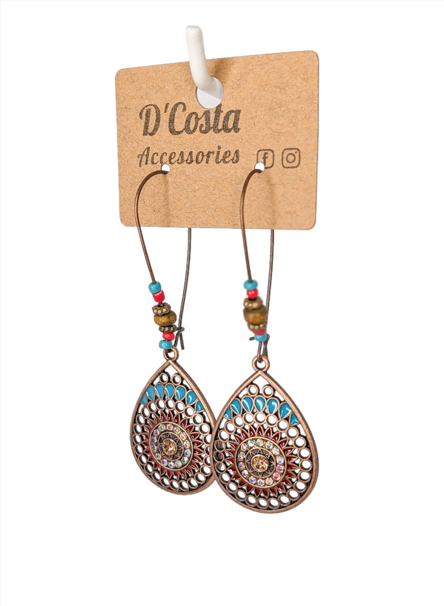 Bronze Boho Drop Earrings