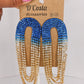 Blue Gradient Rhinestone Earrings