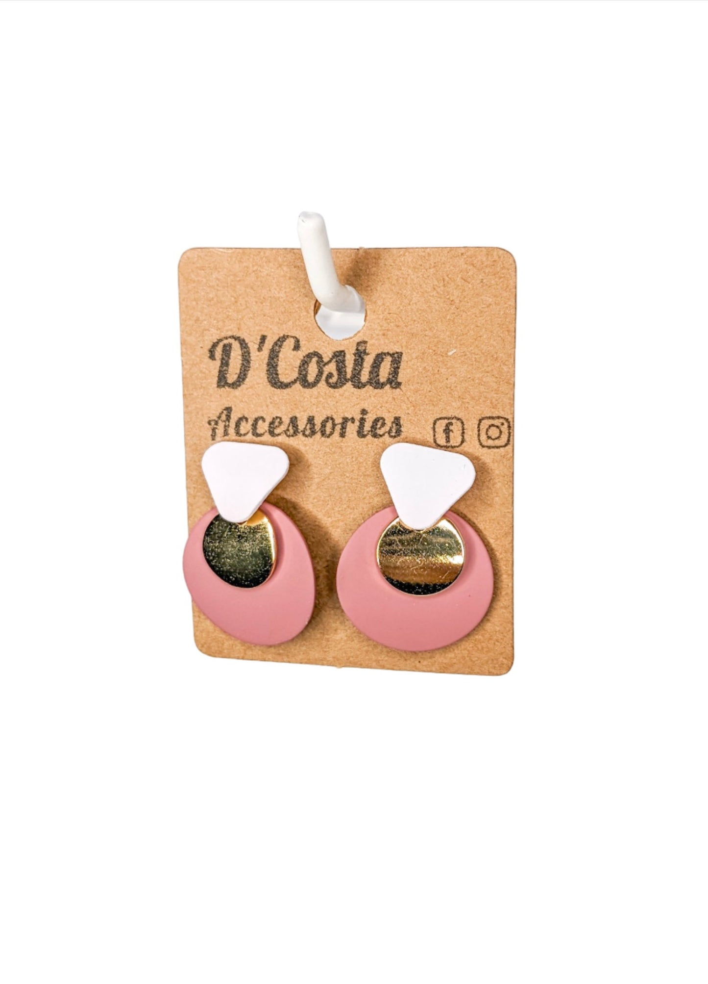 Pink Geometric Earrings