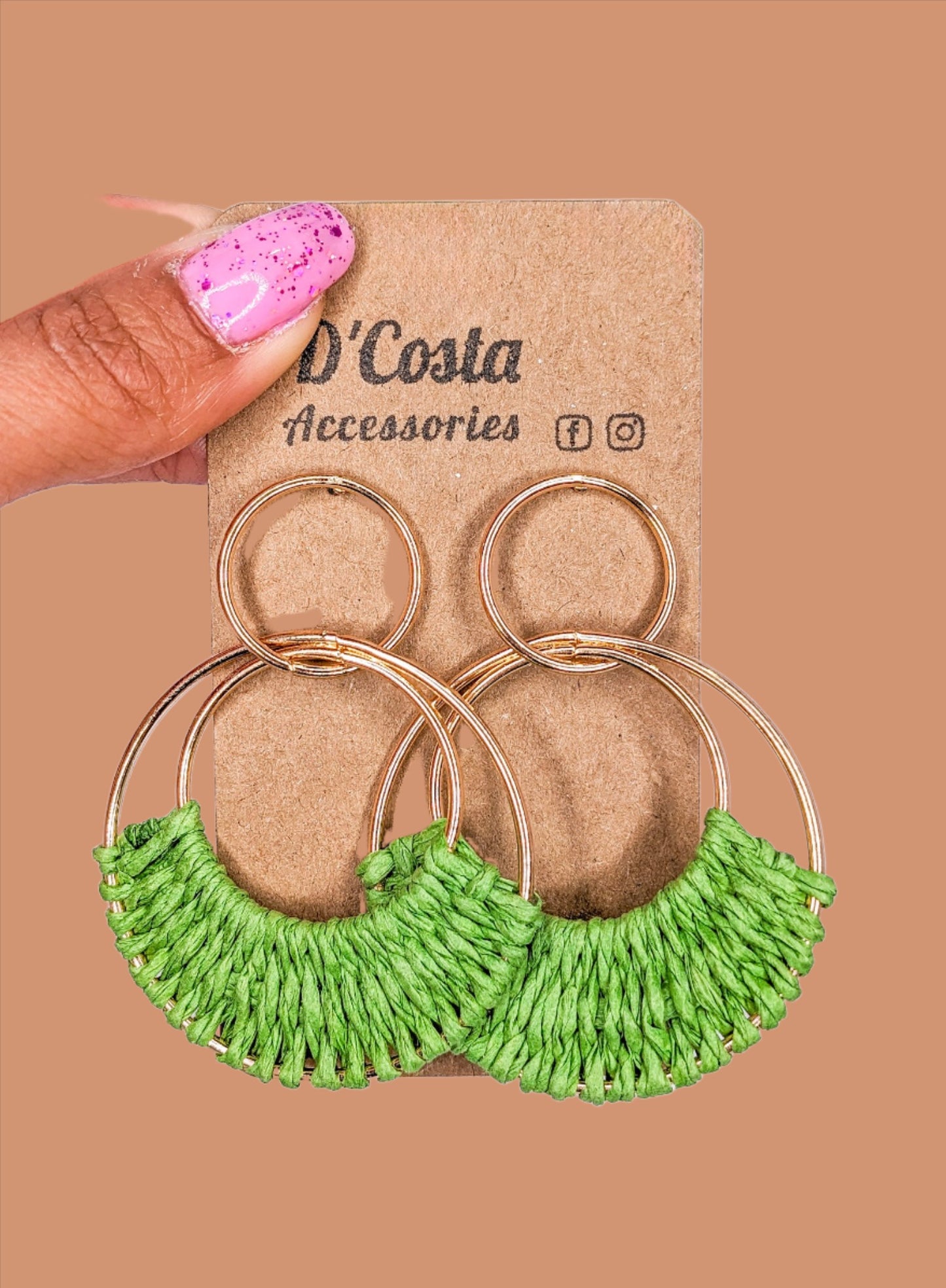 Vacay Woven Circle Earrings