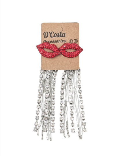 Ruby Red Lips Earrings