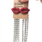 Ruby Red Lips Earrings