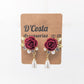 Vintage Velvet Rose Earrings