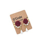 Vintage Velvet Rose Earrings