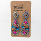 Rhinestone Cluster Teardrop Earrings