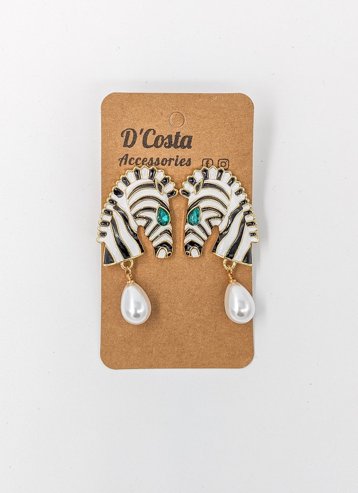 Zebra Statement Earrings