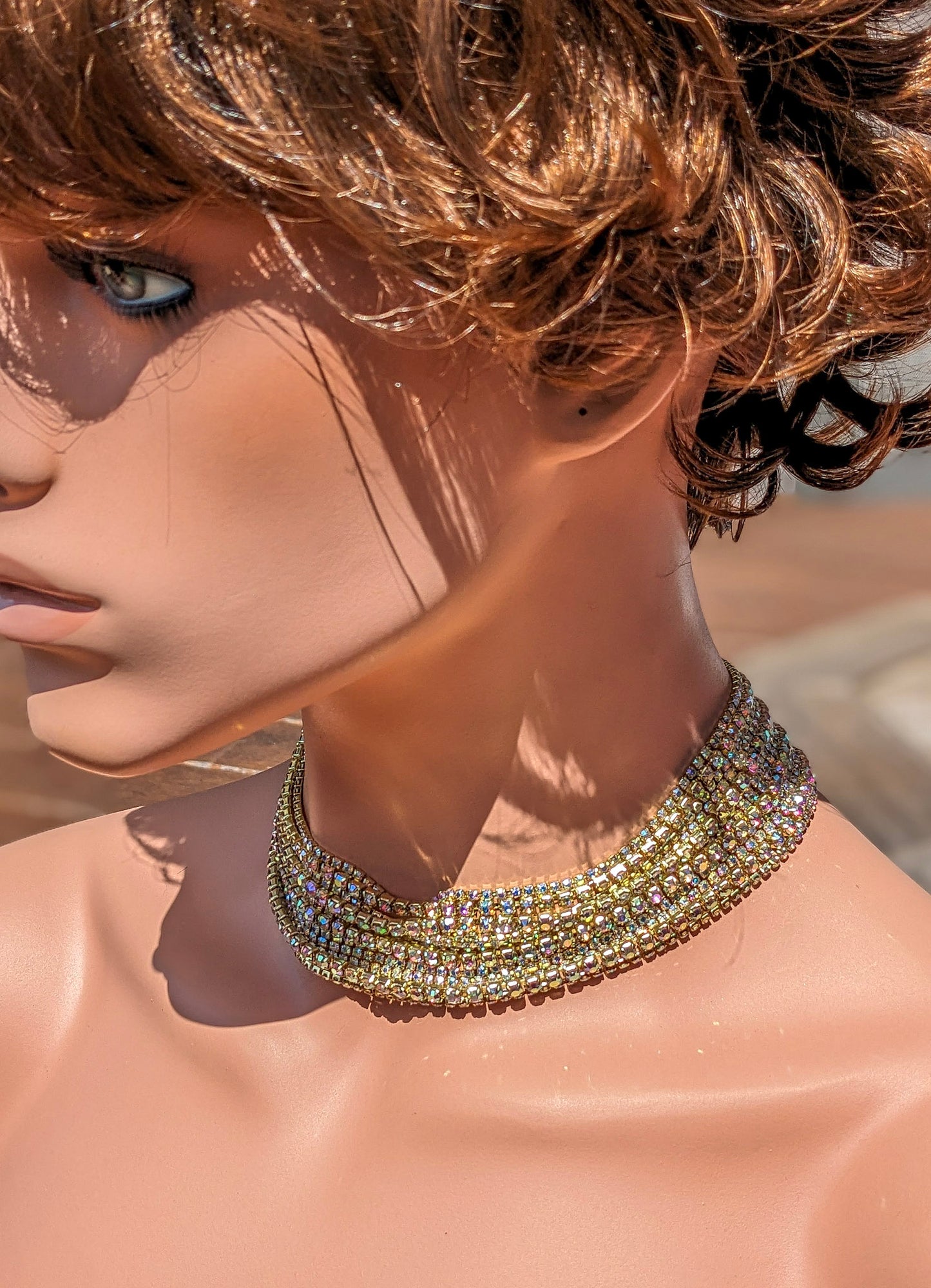 Layered Rhinestone Choker