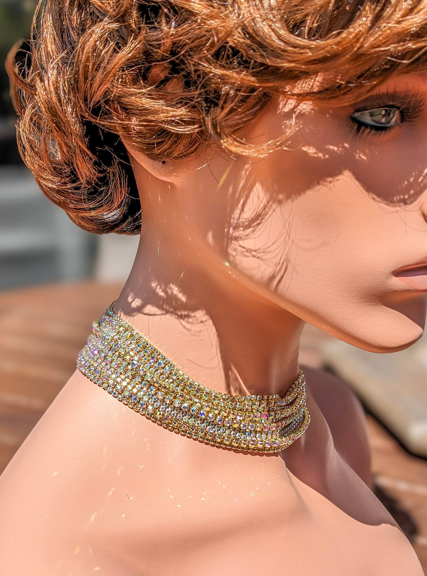 Layered Rhinestone Choker