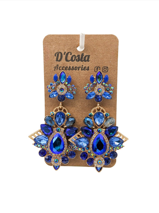 Royal Blue Chandelier Earrings