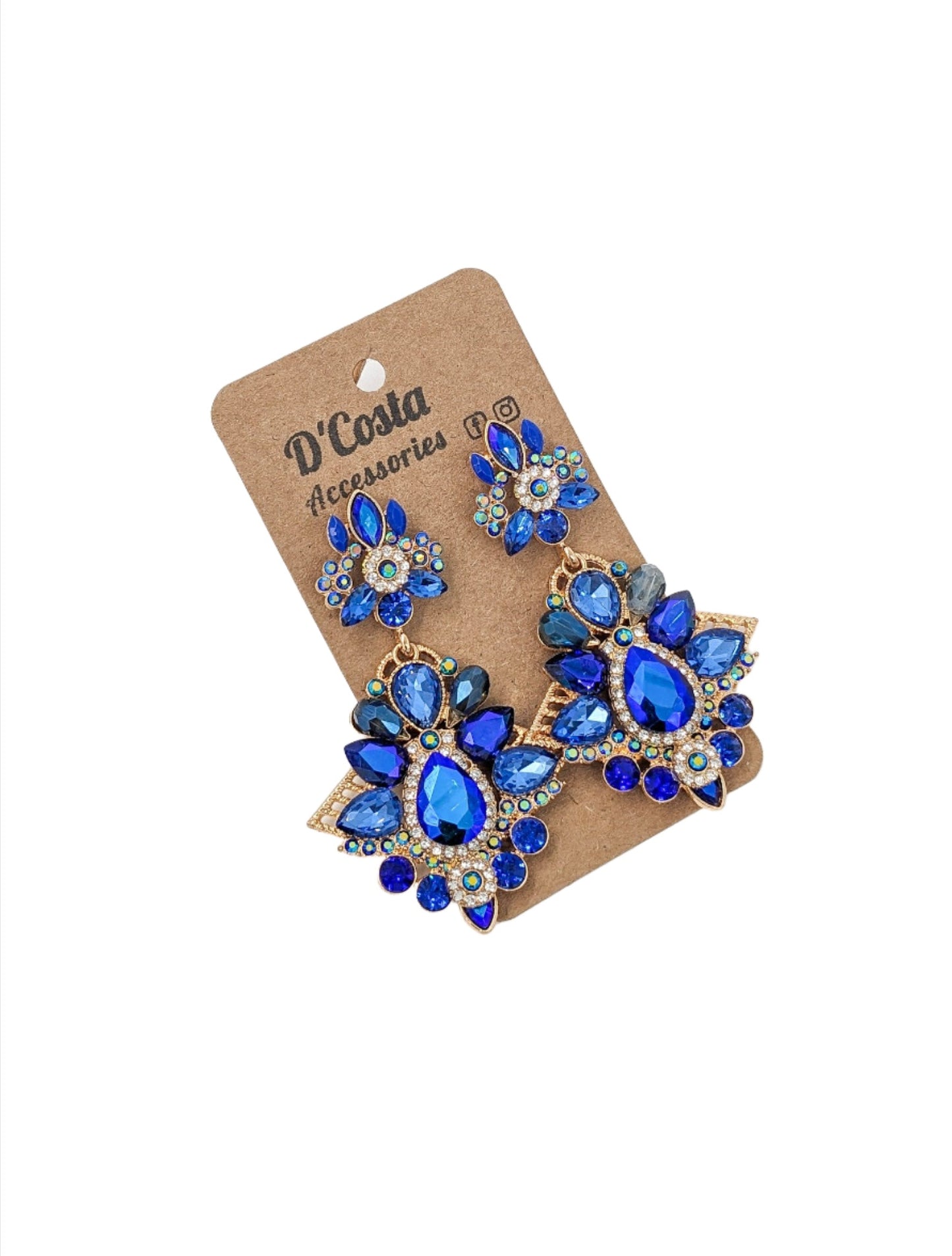 Royal Blue Chandelier Earrings