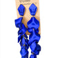 Royal Blue Petal Statement Earrings