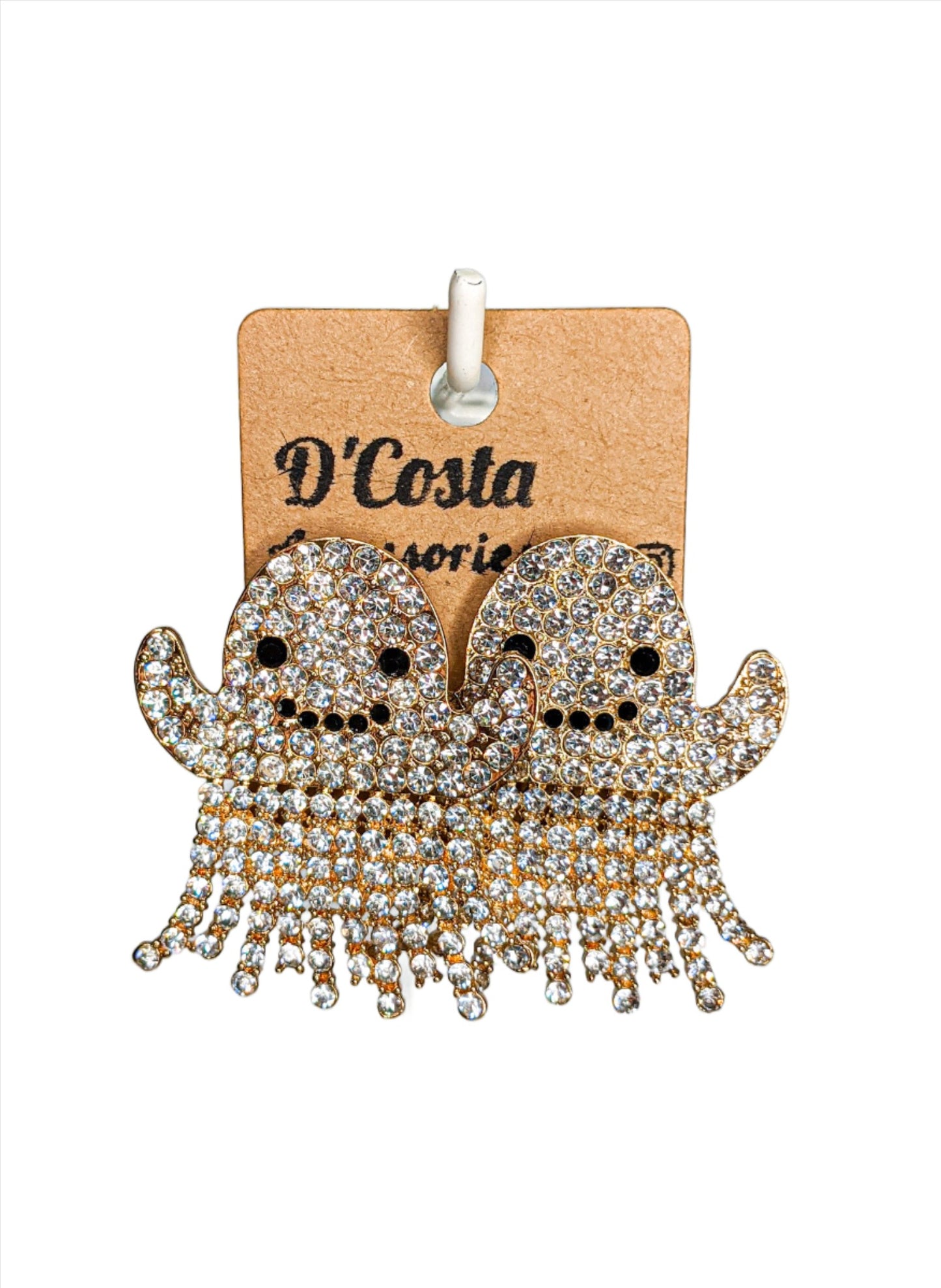 Sparkly Diamante Ghost Earrings