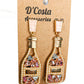 Sparkling Champagne Bottle Earrings