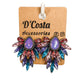 Colourful Navette Statement Stud Earrings