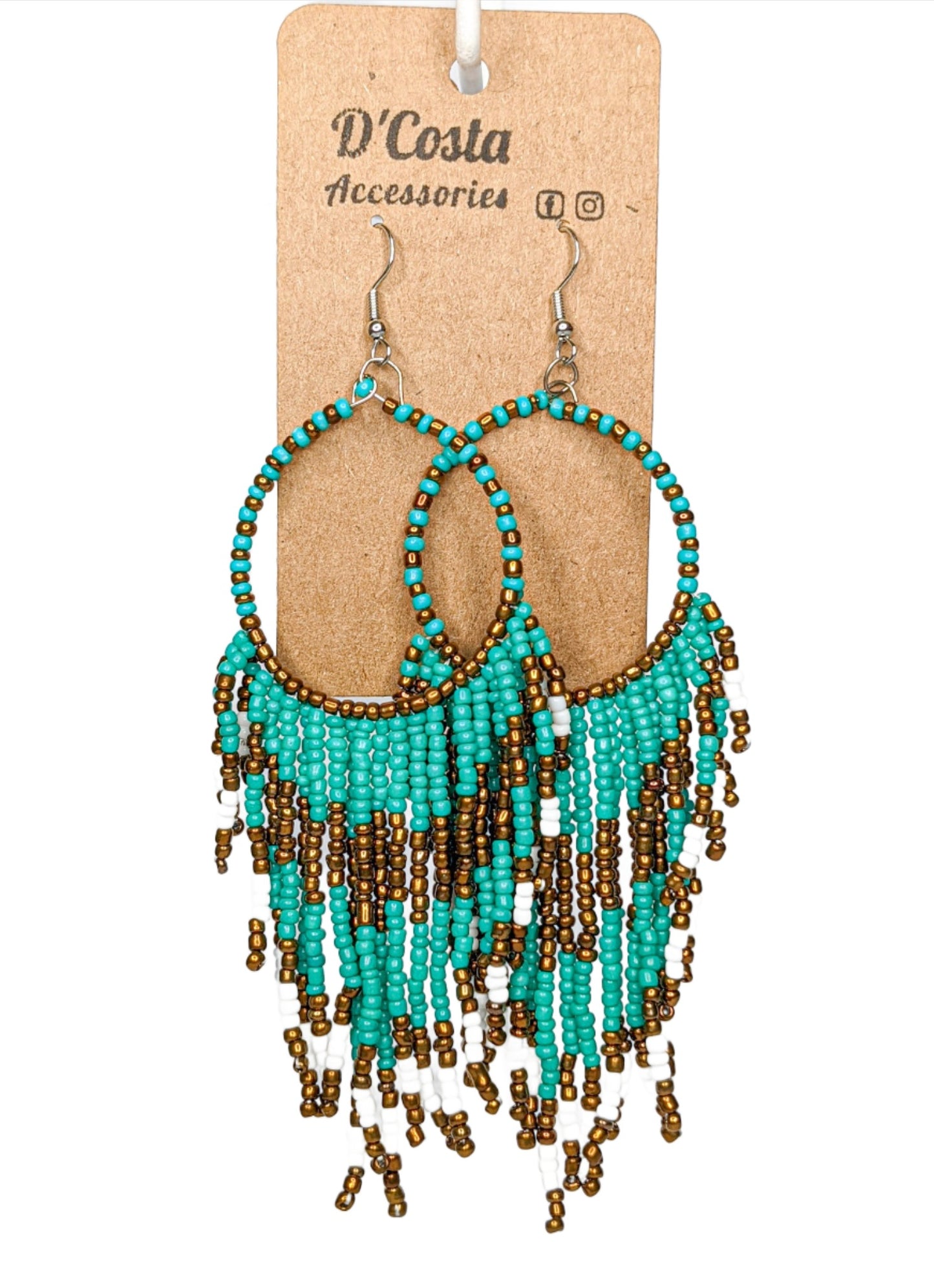 Beaded Bohemian Tassel Earrings