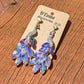 Mutli-coloured diamante rhinestone peacock bird statement earrings 