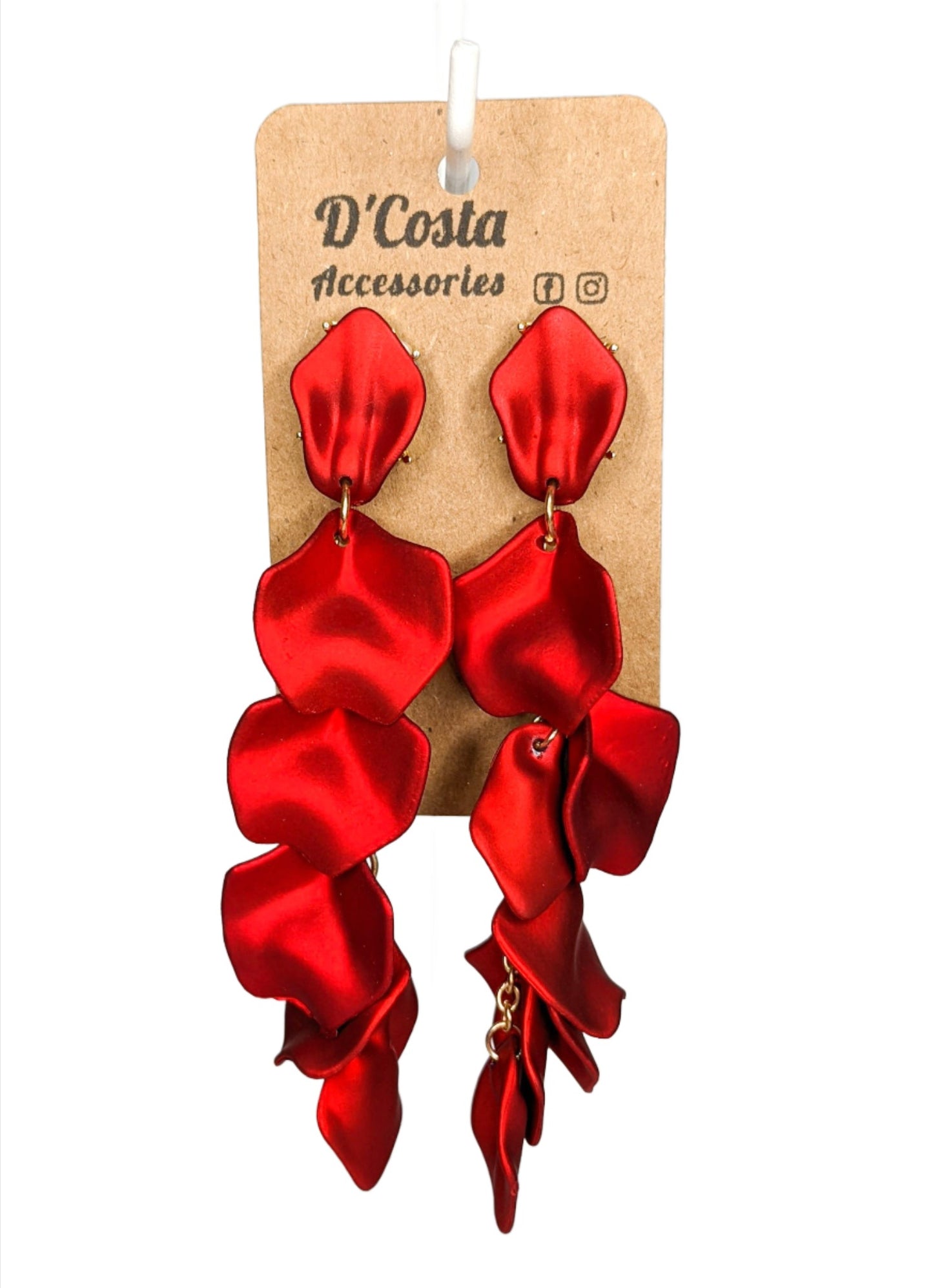 Rose Petal Statement Earrings