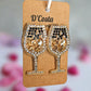 White Wine Glass Earrings