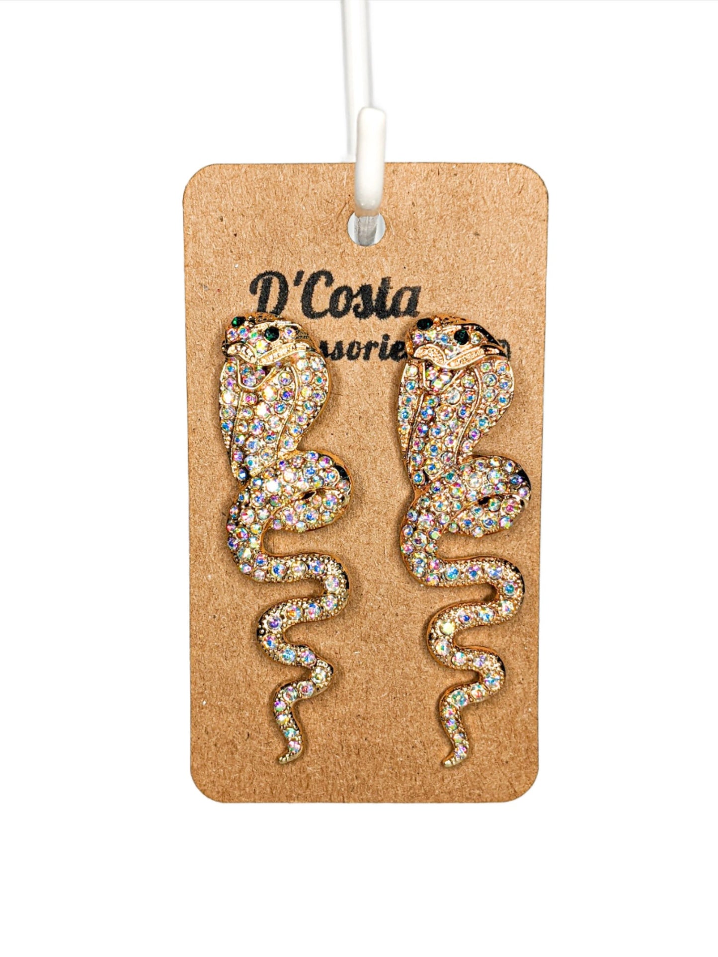 Rhinestone Cobra Earrings