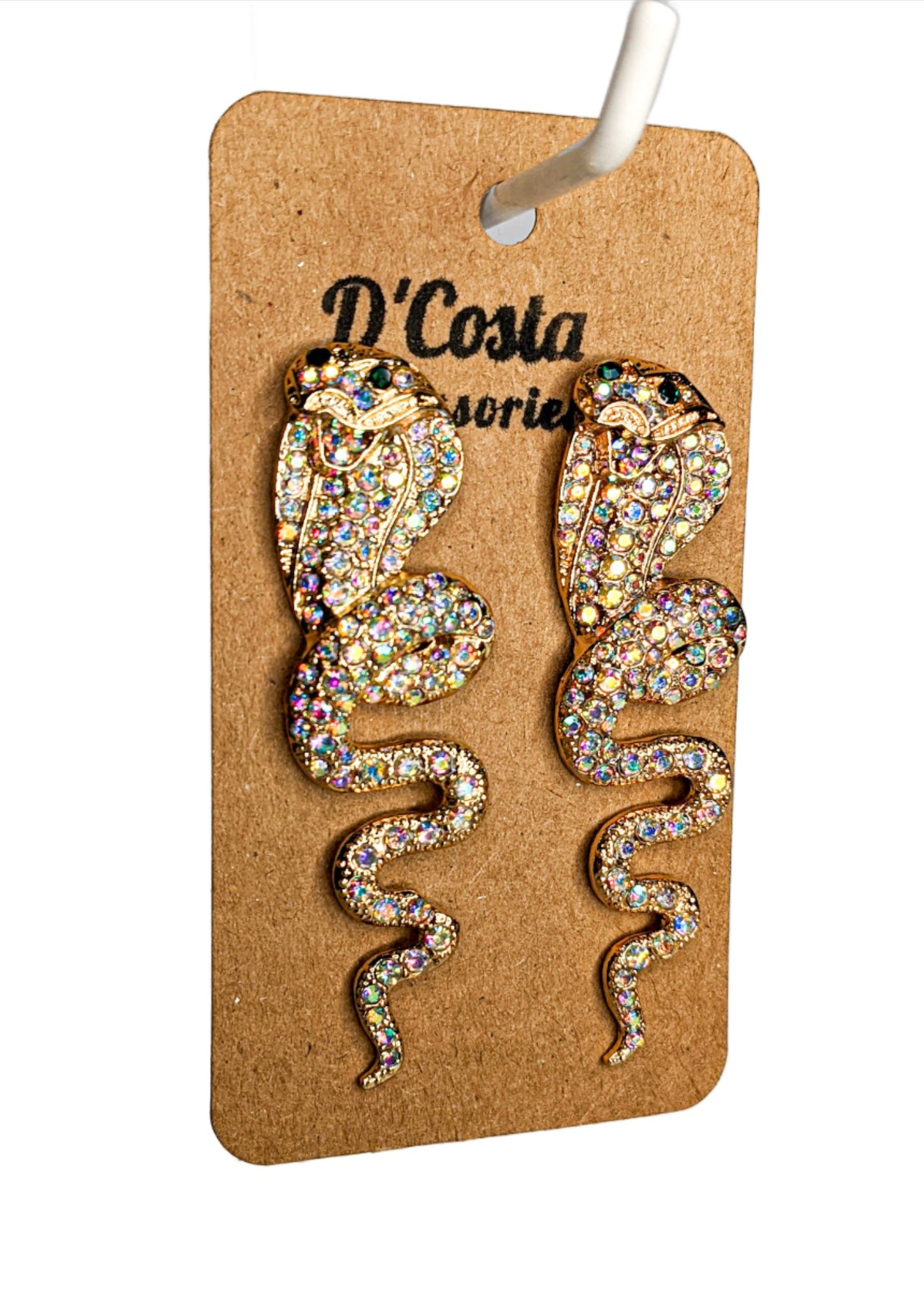 Rhinestone Cobra Earrings