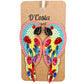 Multi coloured ( pink, blue, green, red, yellow, black, purple) jeweled diamante rhinestone parrot bird earrings