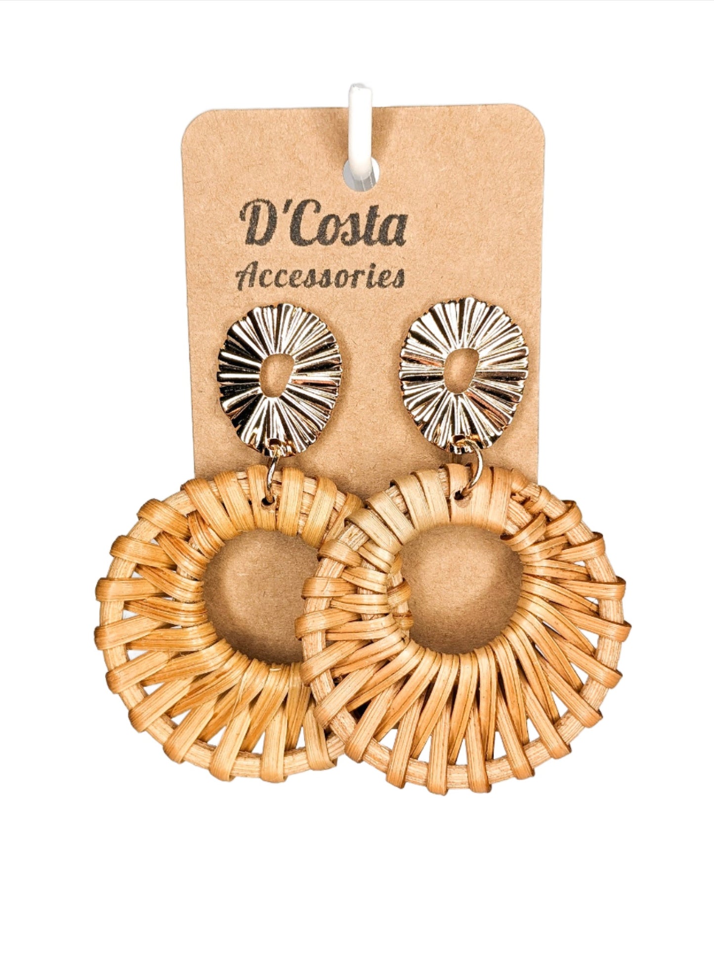 Round Rattan Earrings